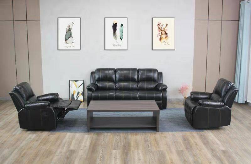 Durham Recliner Lounge Suite | Black | Kwickshop