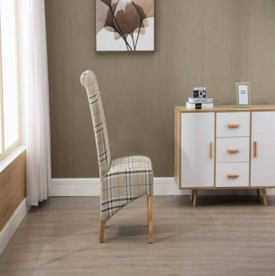 Arcade High Back Checkered Fabric Chair | Kwickshop