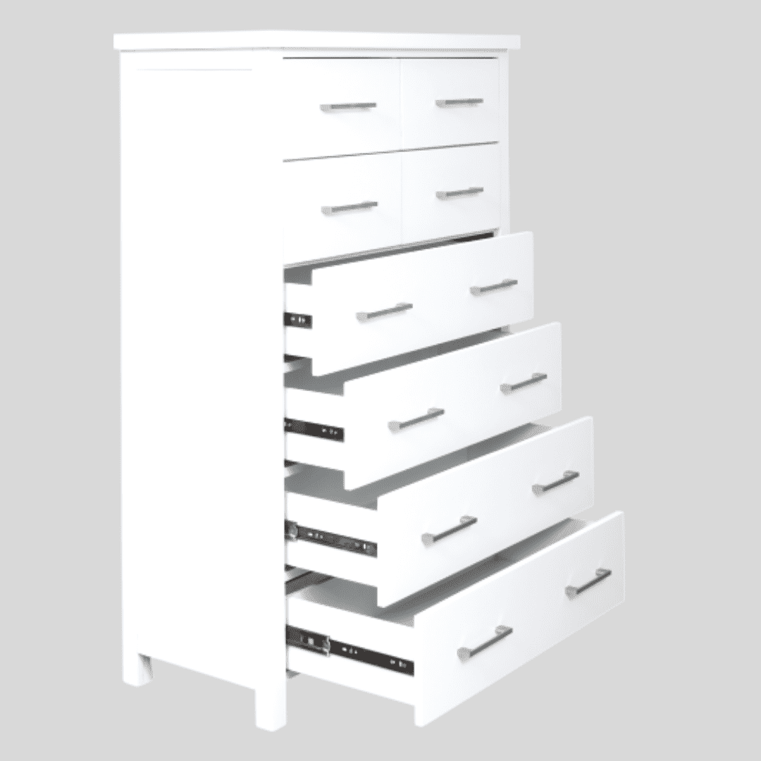 Maylene White Tallboy | Kwickshop