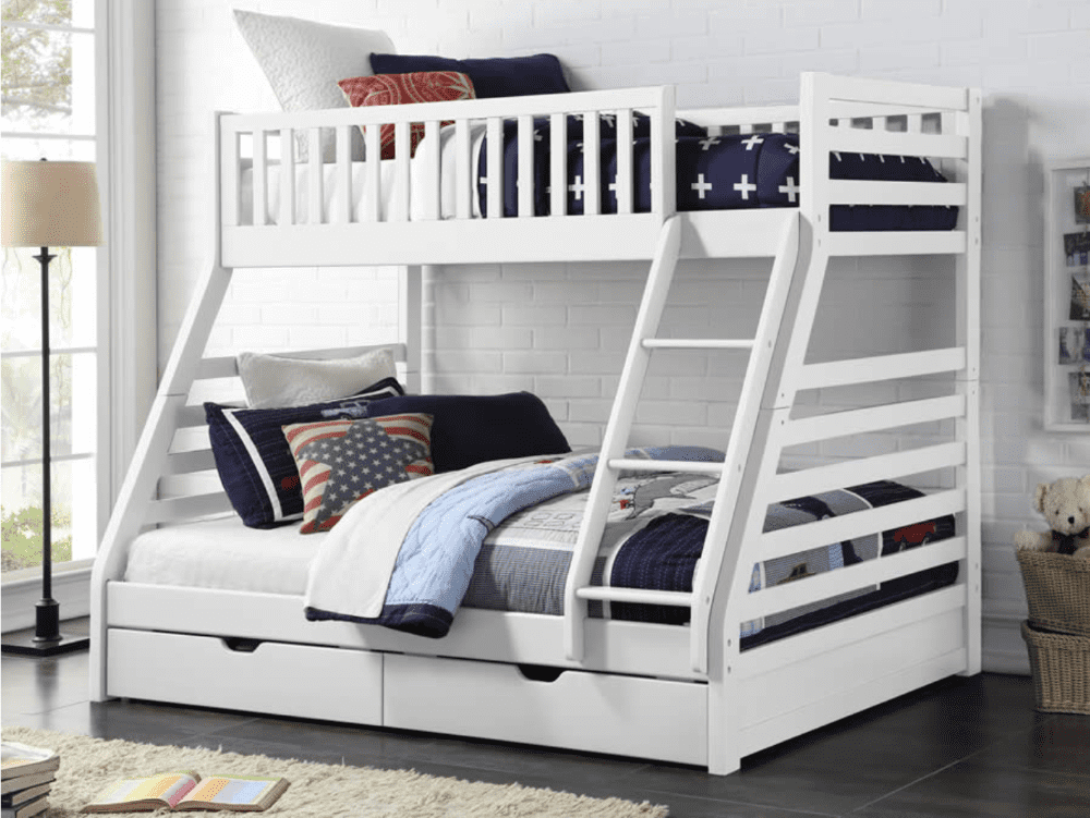 Jordan Wooden Bunk Bed - White | Kwickshop