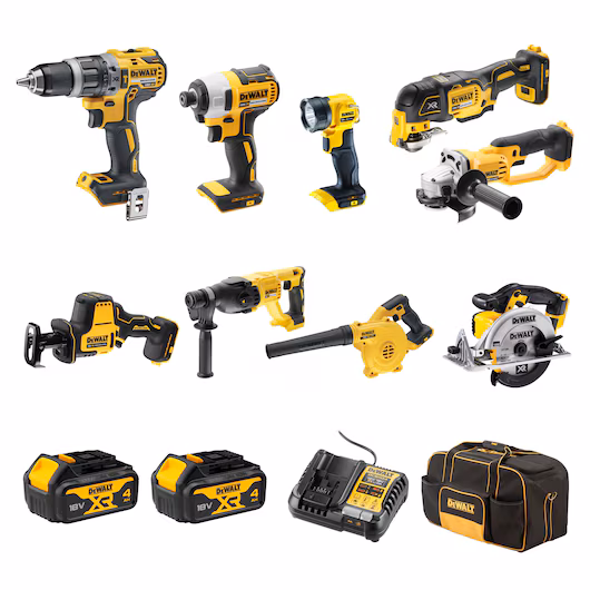 DeWalt 9 Piece Combo Kit NZ 18V XR Cordless Tool Set