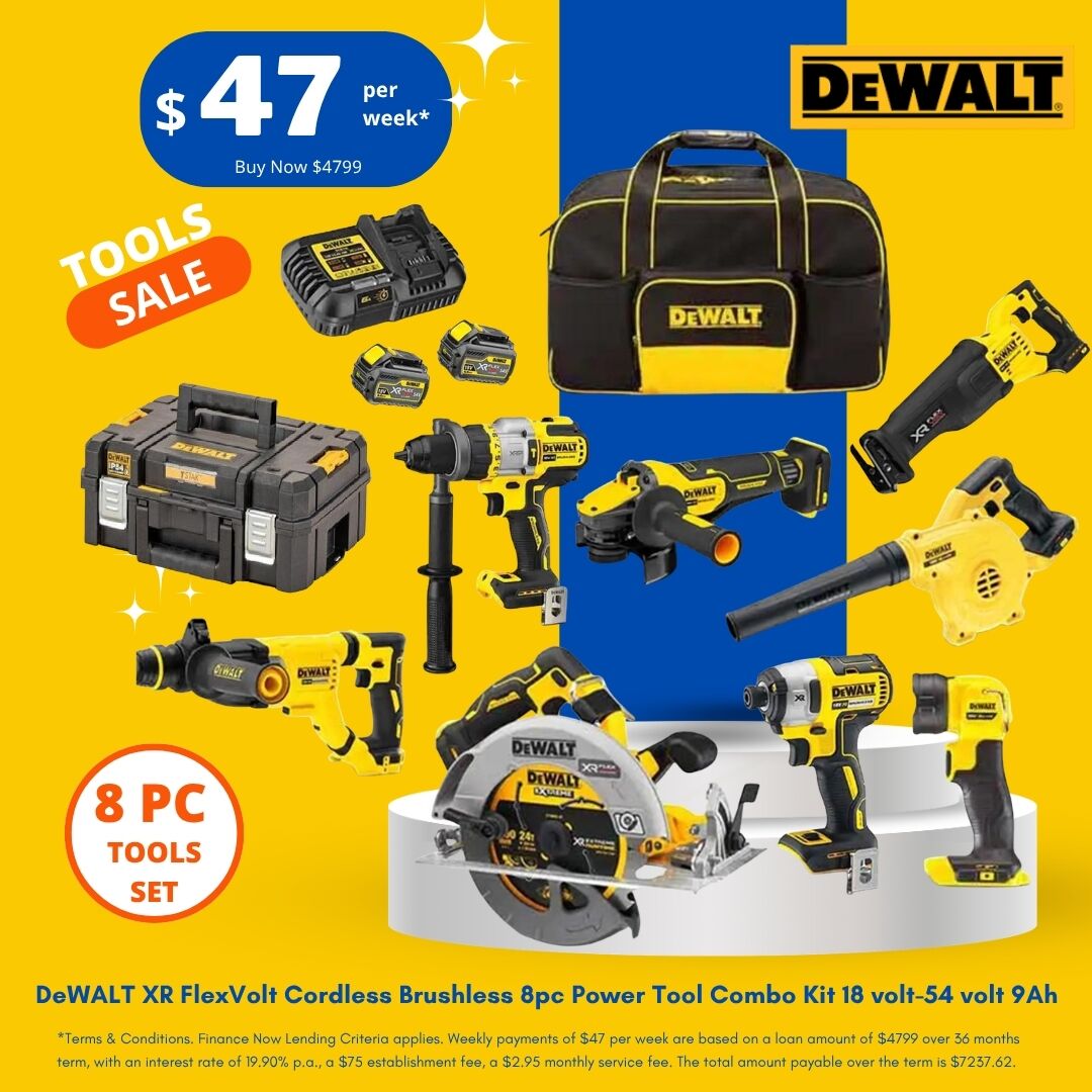DeWalt XR FlexVolt Combo Kit NZ 8 Piece Cordless Brushless Tool Set