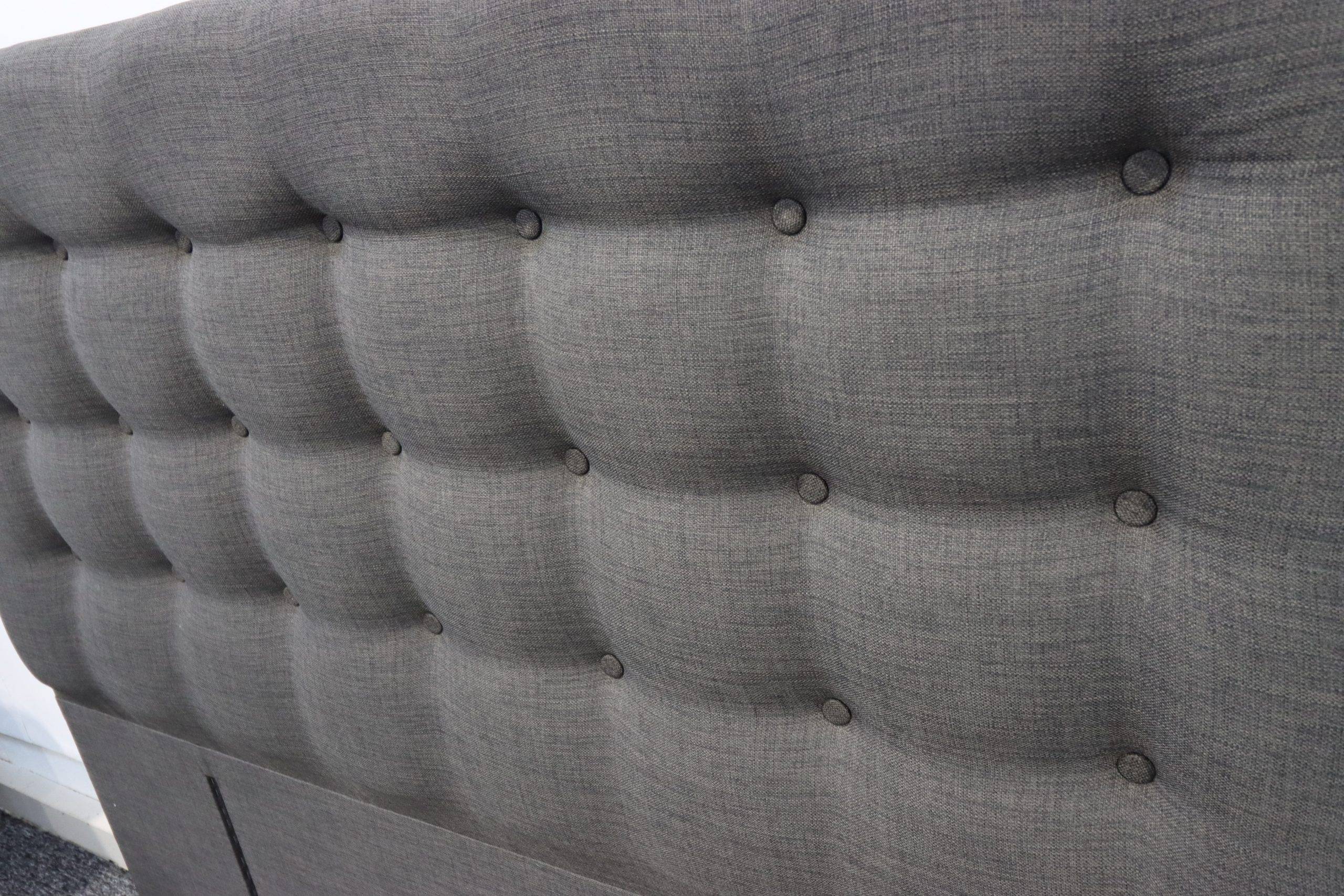 NZ Made Button Headboard | Grey | Kwickshop
