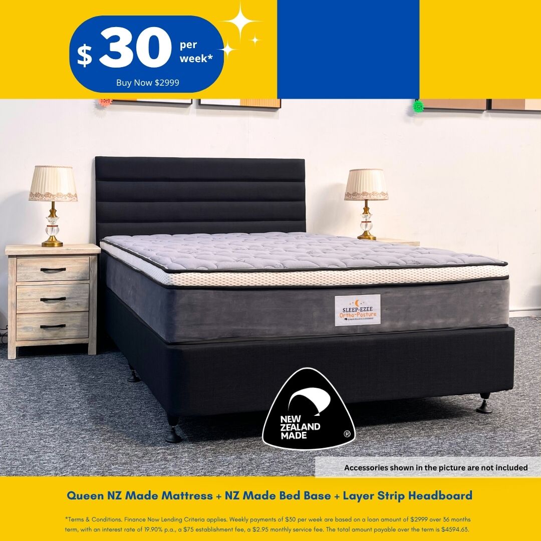 Queen NZ made mattress bed base package