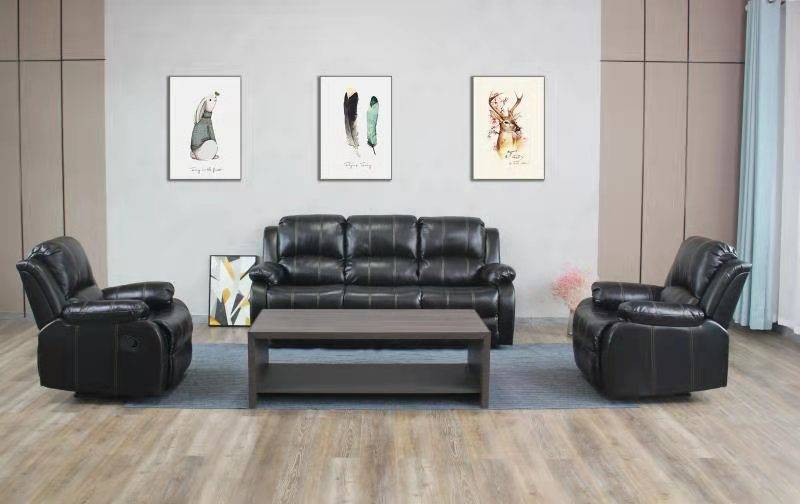 Durham Recliner Lounge Suite | Black | Kwickshop