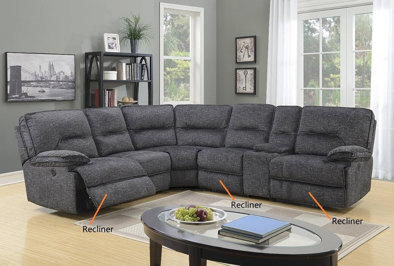 Alliston Fabric Sectional Recliner Lounge Suite | Kwickshop