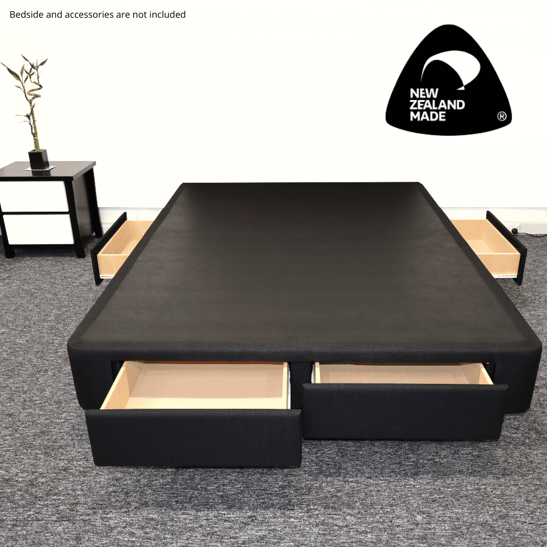 Bed Base | NZ Made | 4 Drawers | Kwickshop