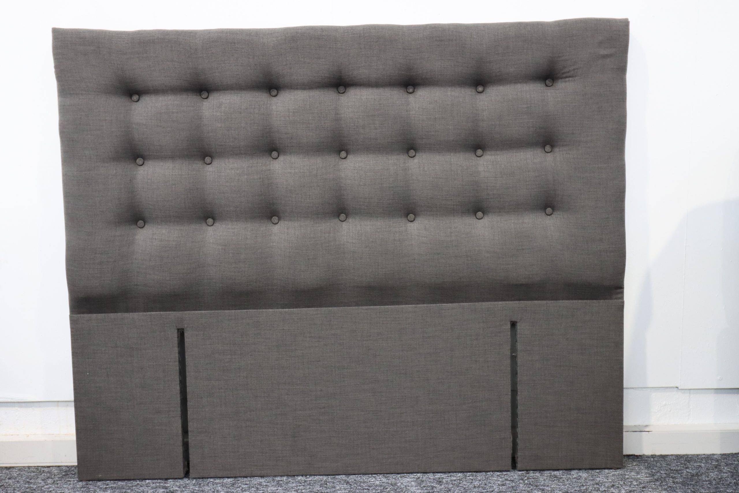 NZ Made Button Headboard | Grey | Kwickshop