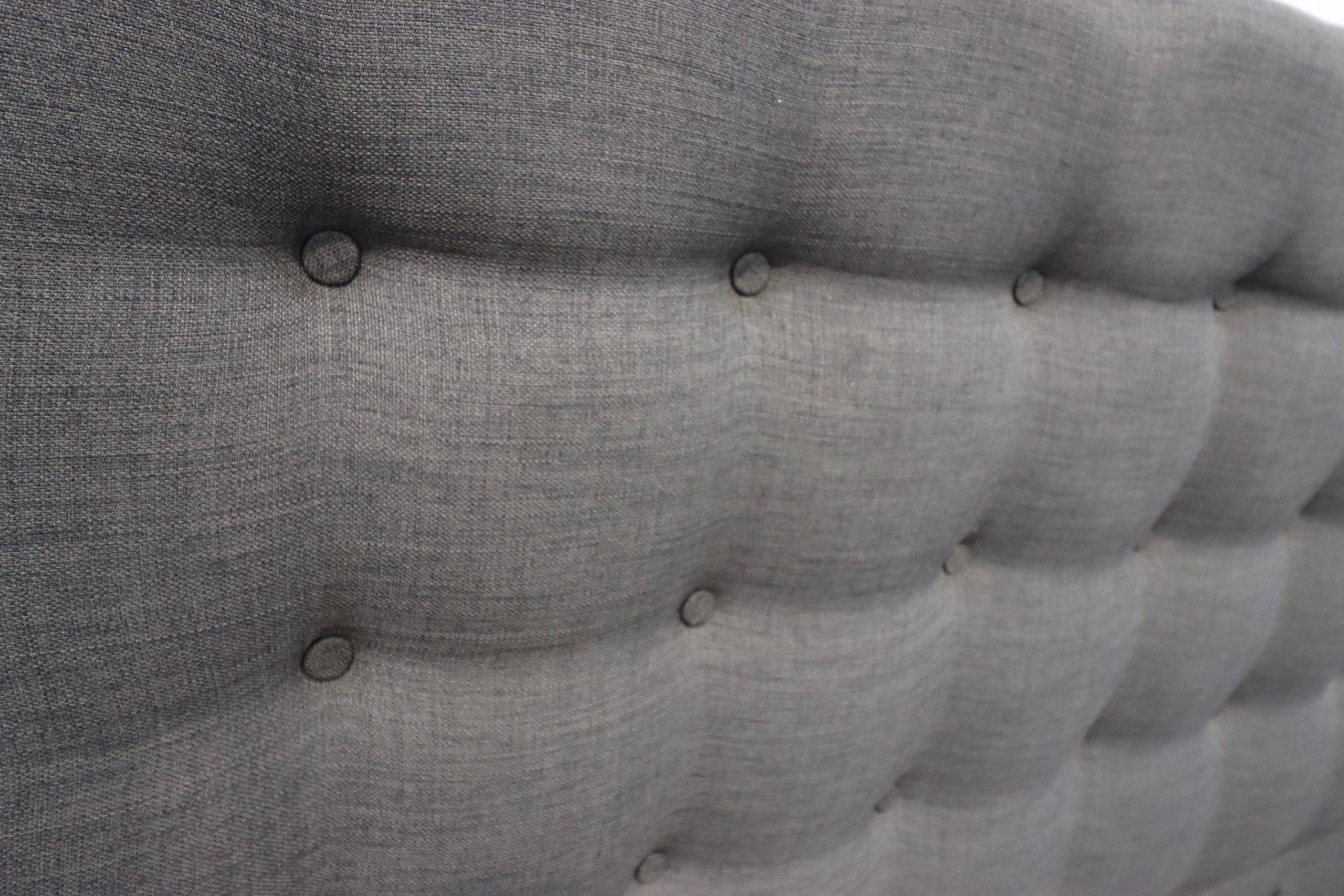 NZ Made Button Headboard | Grey | Kwickshop