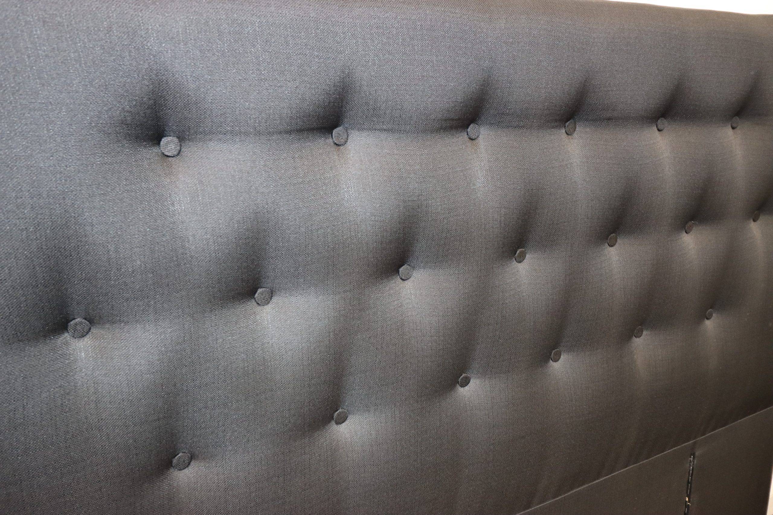 NZ Made Button Headboard | Black | Kwickshop