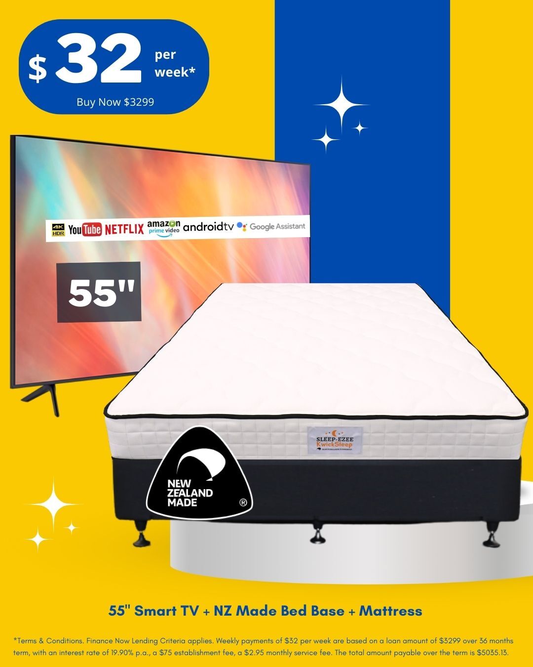 Smart TV + Bed Base Package Deal